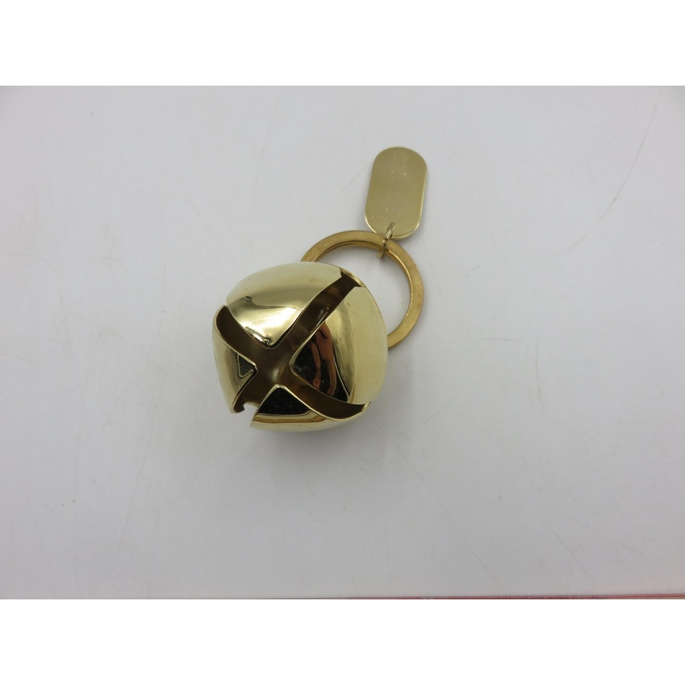 Neiman‎ Marcus Gold Jingle Bell Key Ring Christmas  Metal Decor